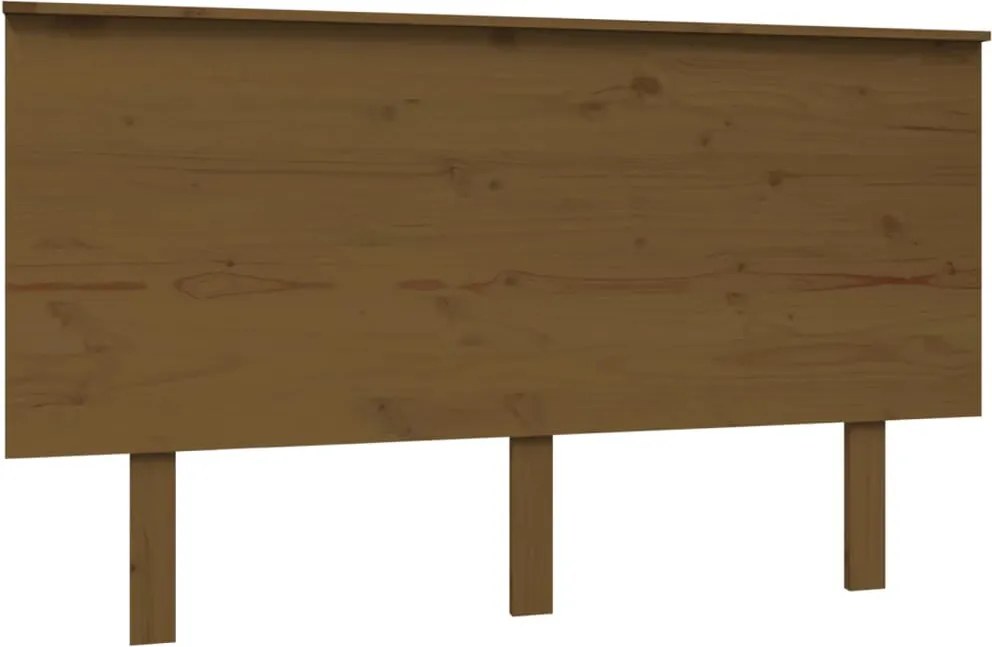 vidaXL mézbarna tömör fenyőfa ágyfejtámla 139x6x82,5 cm