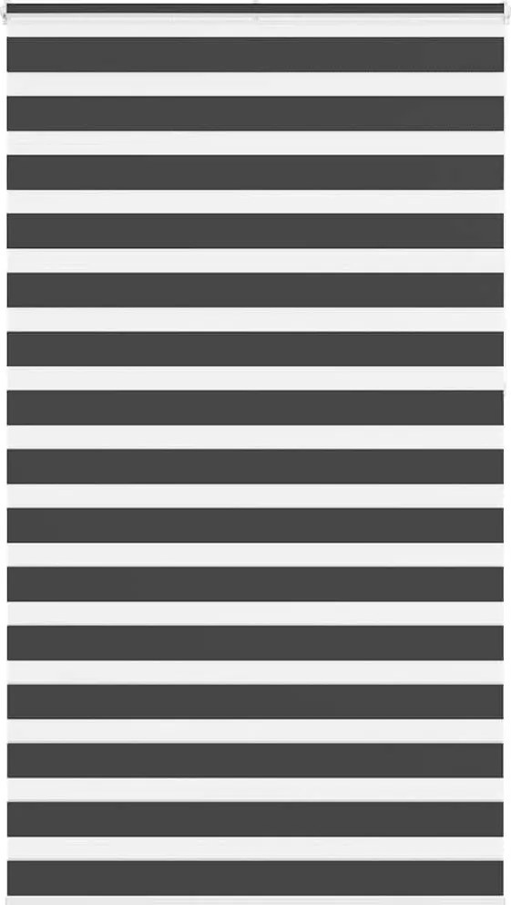 vidaXL zebrafüggönnyel fekete szövetszélesség 125,9 cm poliészter