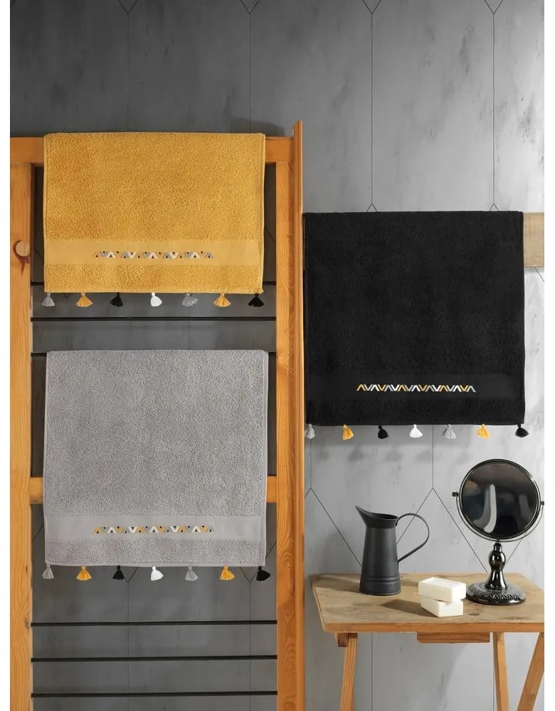 Frottír pamut törölköző szett 3 db-os 50x90 cm Asorti – Foutastic