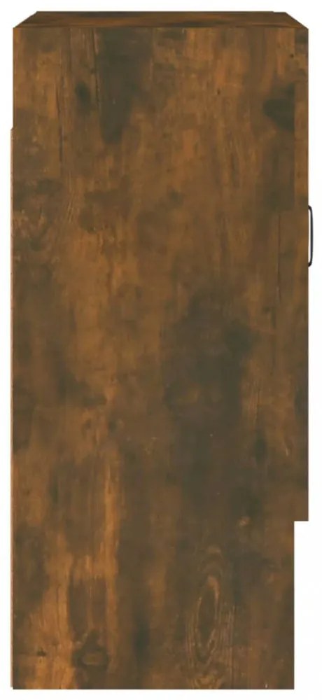 füstös tölgy színű szerelt fa fali szekrény 60 x 31 x 70 cm