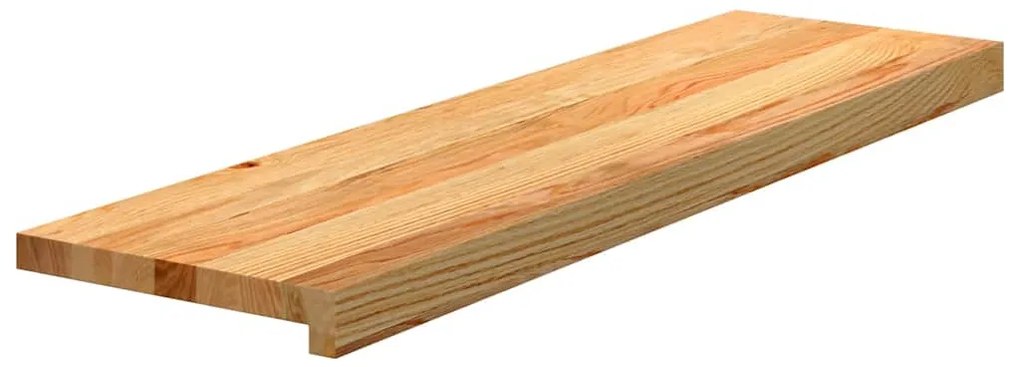 12 db tömör tölgyfa világosbarna lépcsőfokok 90x25x2 cm
