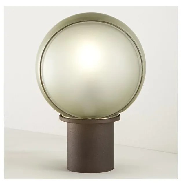 SIRU - Asztali lámpa FLORET 1xE14/40W/230V barna/szürke Velencei üveg