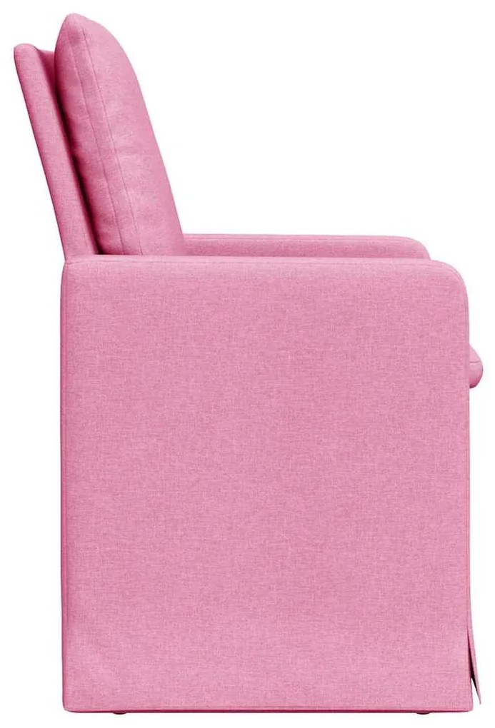 Étkező Székek 2 pcs Rózsaszín 57 x 67 x 98 cm szövet