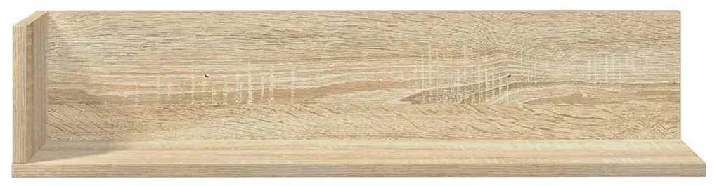 2 db sonoma tölgy színű szerelt fa fali polc 75 x 16,5 x 16,5cm