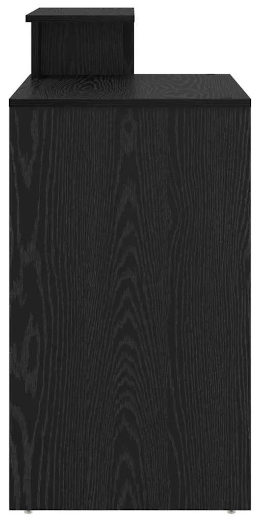 Íróasztal tárolóval Fekete tölgy 120.5 x 44 x 88.5 cm Faanyag