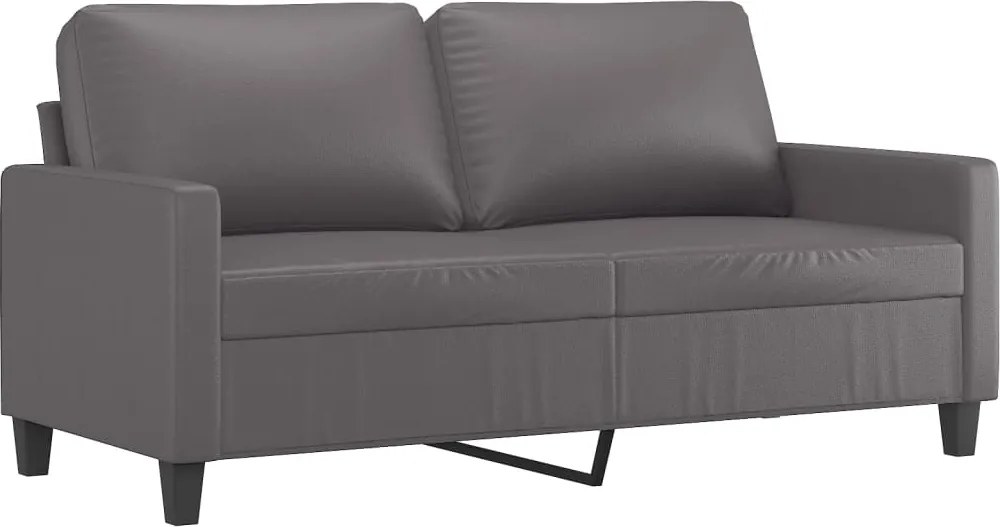vidaXL 2 személyes szürke műbőr kanapé 140 cm