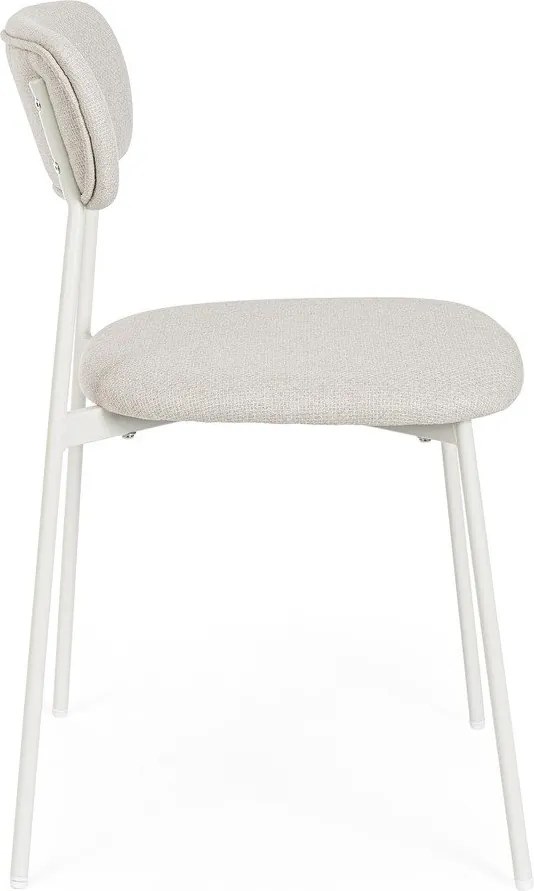 Fehér kárpitozott étkezőszék Inka – Yes Everyday