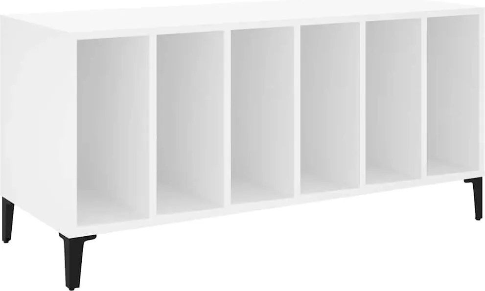 vidaXL fehér szerelt fa hanglemezszekrény 100 x 38 x 48 cm