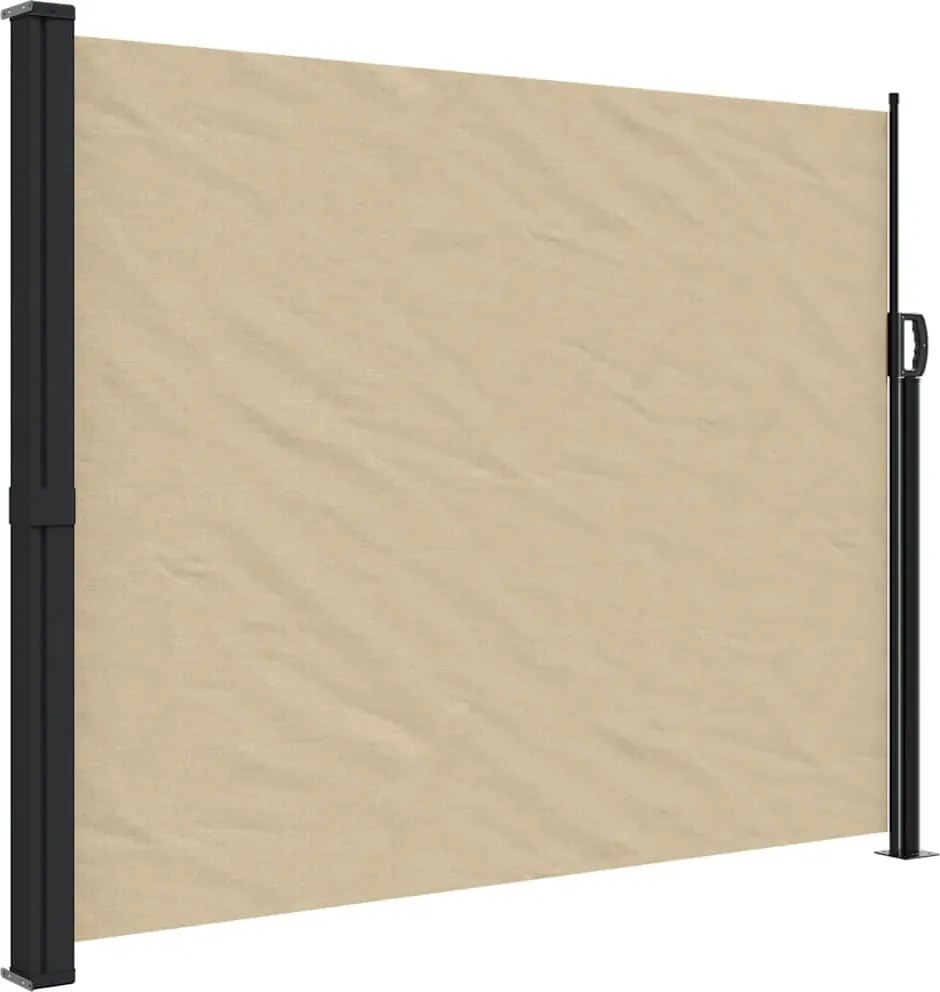 vidaXL bézs behúzható oldalsó napellenző 160 x 600 cm