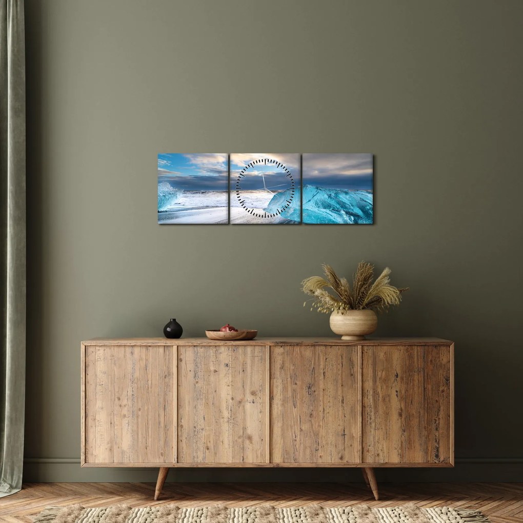 Kép - Diamond Beach (órával) (90x30 cm)
