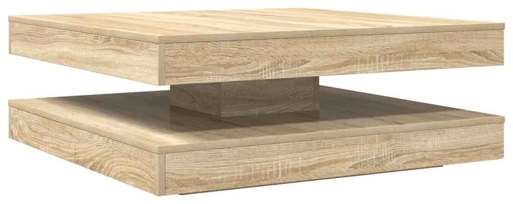 sonoma tölgy dohányzóasztal 360 fokban forgatható 90x90x34,5 cm