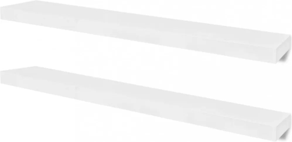 4 db fehér fali polc 100 cm