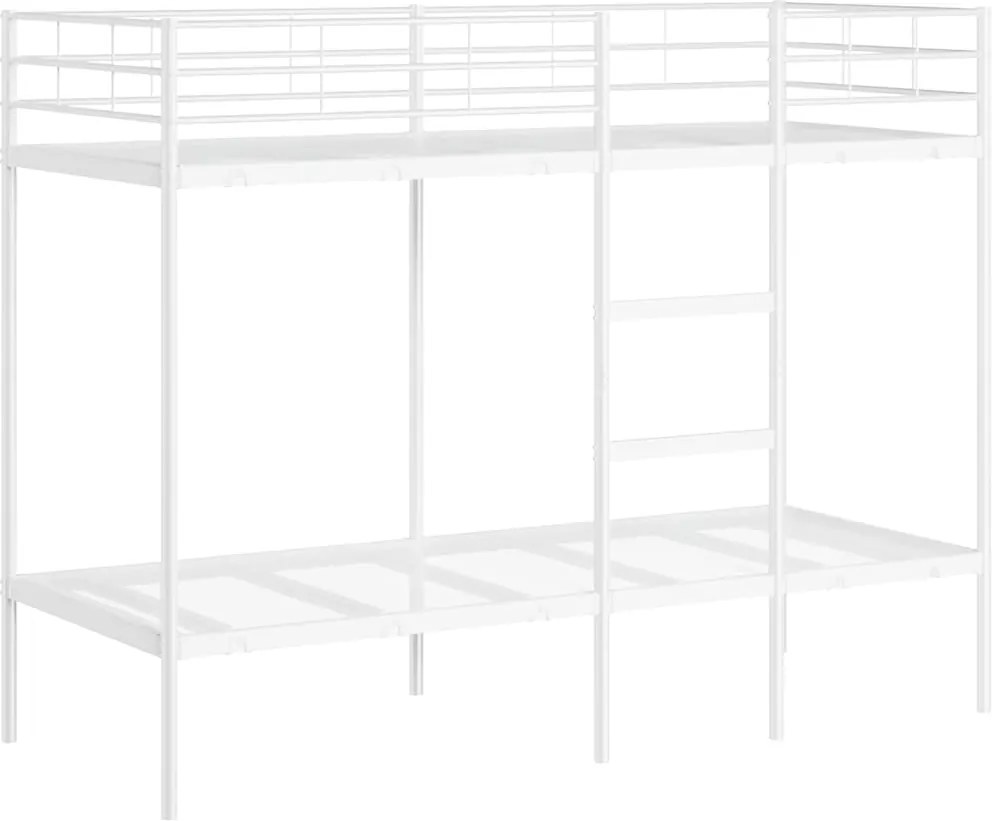 vidaXL fehér acél emeletes ágy matrac nélkül 80 x 200 cm