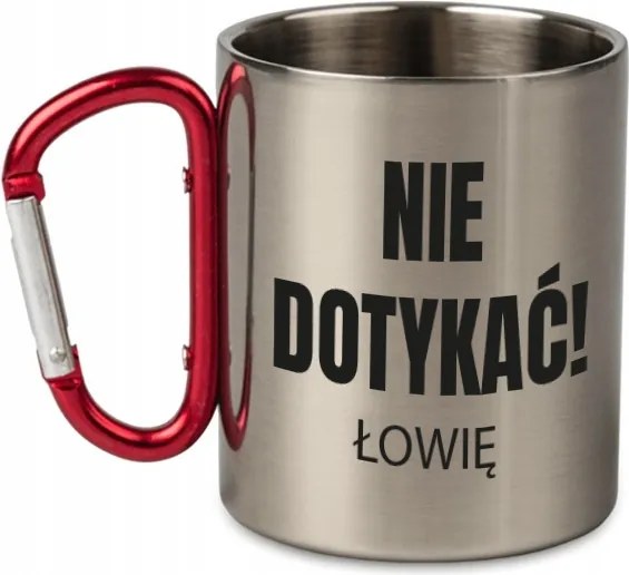 Fém Bögre Karabinerrel, Ne Érintse Meg A Horgászatot 300 ML