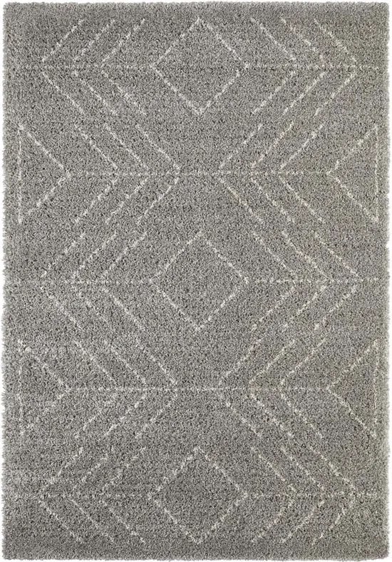 Shaggy boho szőnyeg szürke plüss 80x150 cm