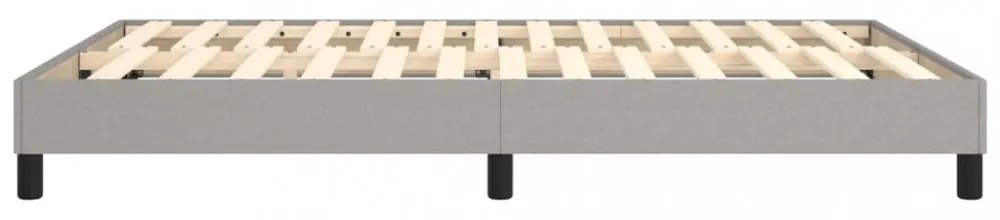 világosszürke szövet rugós ágykeret 140 x 190 cm