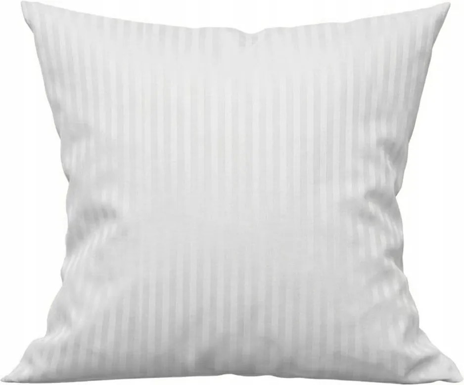 Szállodai párnahuzat Adamaszek Fehér 40x40cm Csíkos Jancsi 100% Pamut