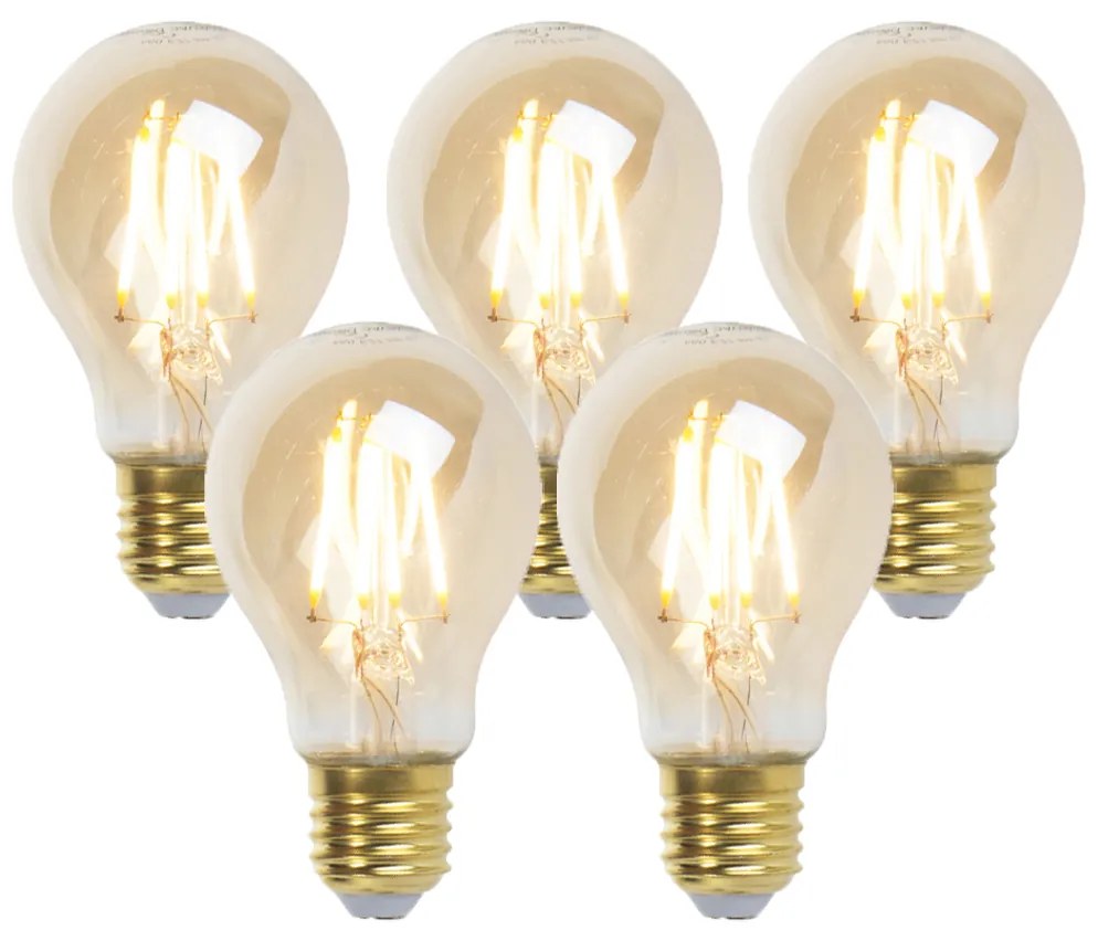 5 db-os készlet E27 szabályozható LED izzó Goldline 5W 380lm 2200K