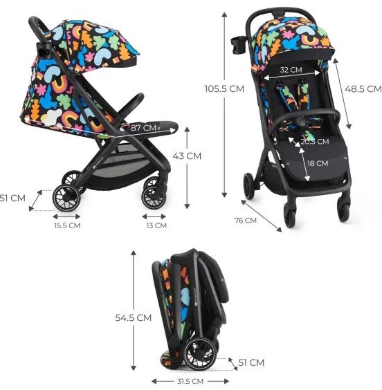 KINDERKRAFT SELECT - Babakocsi NUBI 2 Happy shapes