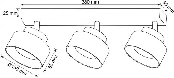 Brilagi - AURA LUX spotlámpa 3xGX53/30W/230V fekete/arany