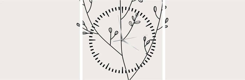 Kép - N⁰3 rét virága (órával) (90x30 cm)