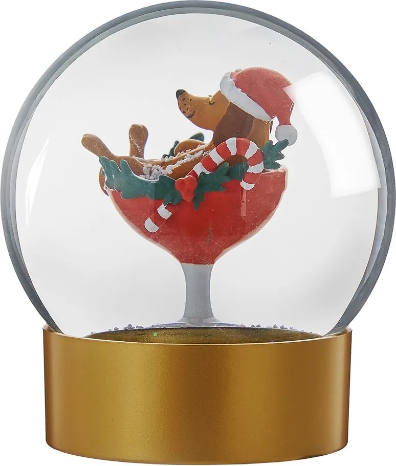 CELEBRATE X-MAS hógömb 11 cm, kutyus