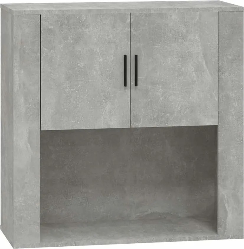 vidaXL betonszürke szerelt fa faliszekrény 80 x 313 x 80 cm