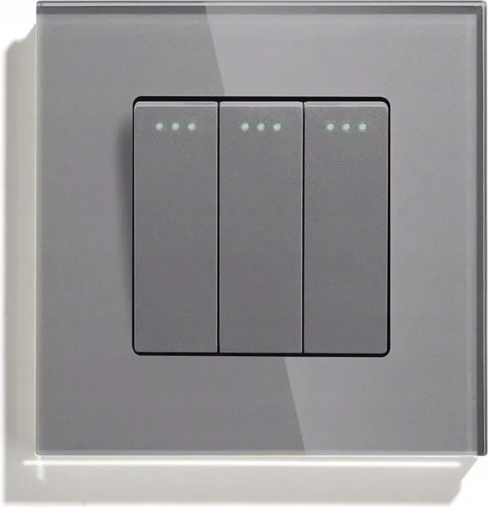 Fénykapcsoló 3K Hármas Üveg Mechanikus Billentyűkapcsoló