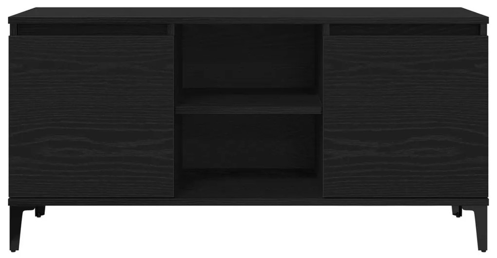 TV Szekrény Fekete Tölgy 102x35x50 cm Műanyag Fa