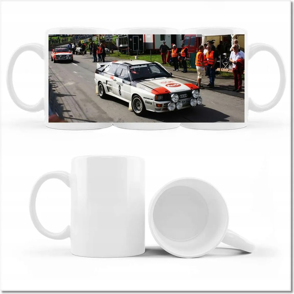 Audi Quattro mintás bögre a rally-n