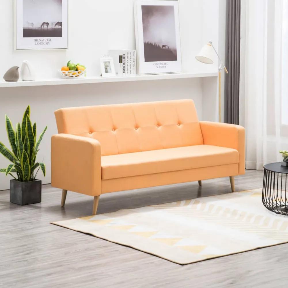 Narancssárga szövet kanapé
