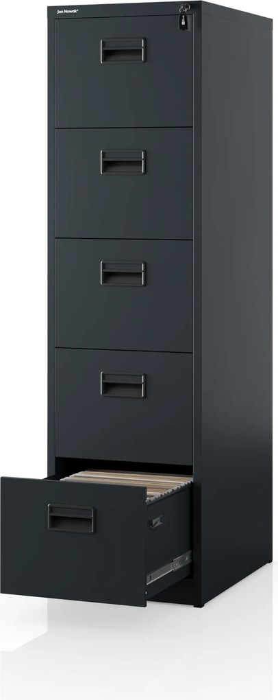 Fém kartotékszekrény antracit: SARA V5, 460 x 1625,5 x 600 mm
