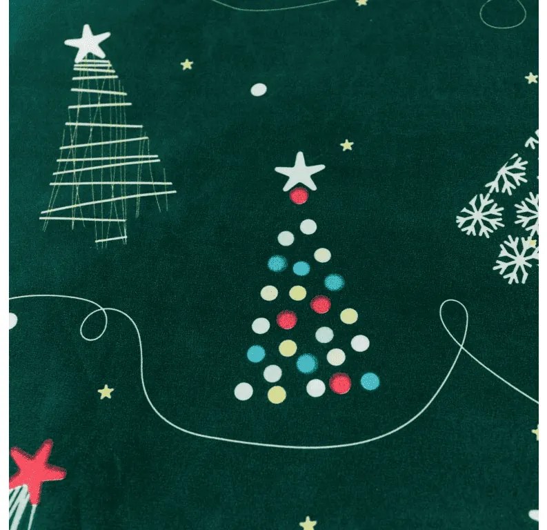 Mikroszálas ágyneműhuzat CHRISTMAS DRIFT zöld Ágyneműhuzat mérete: 70 x 90 cm | 140 x 200 cm