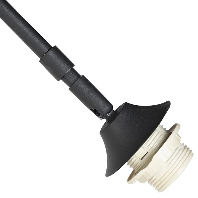 Modern íves lámpa fekete márvány talppal - XXL