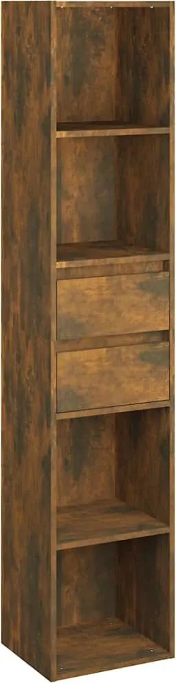 vidaXL füstös tölgy színű szerelt fa könyvszekrény 36 x 30 x 171 cm