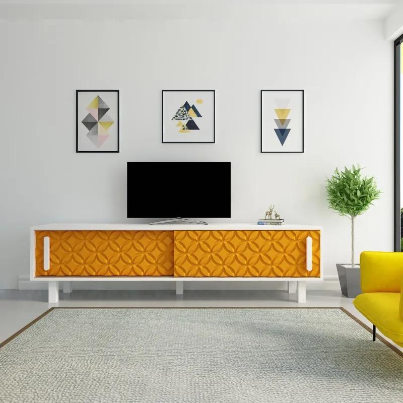 Opa sárga-fehér tv állvány 180 x 48 x 35 cm