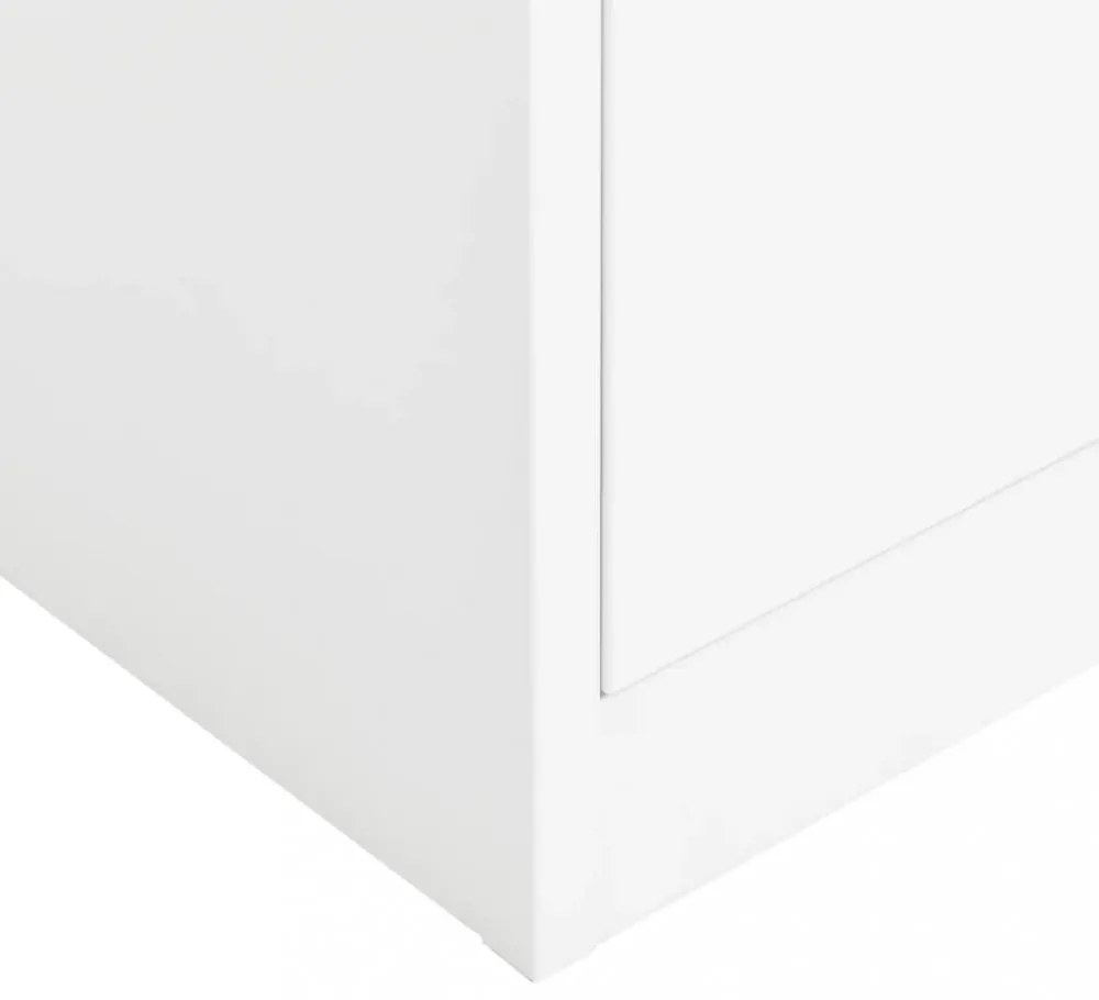 fehér acél zárható szekrény 90 x 40 x 180 cm
