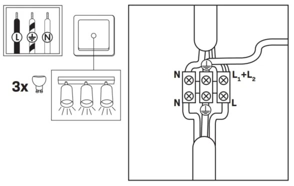 LED RGBW dimmelhető fürdőszobai spotlámpa TURYN 3xGU10/6,5W/230V IP44 fehér