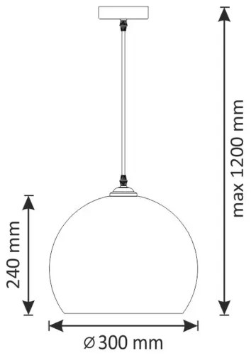 Csillár zsinóron OTIS 1xE27/20W/230V átm. 30 cm