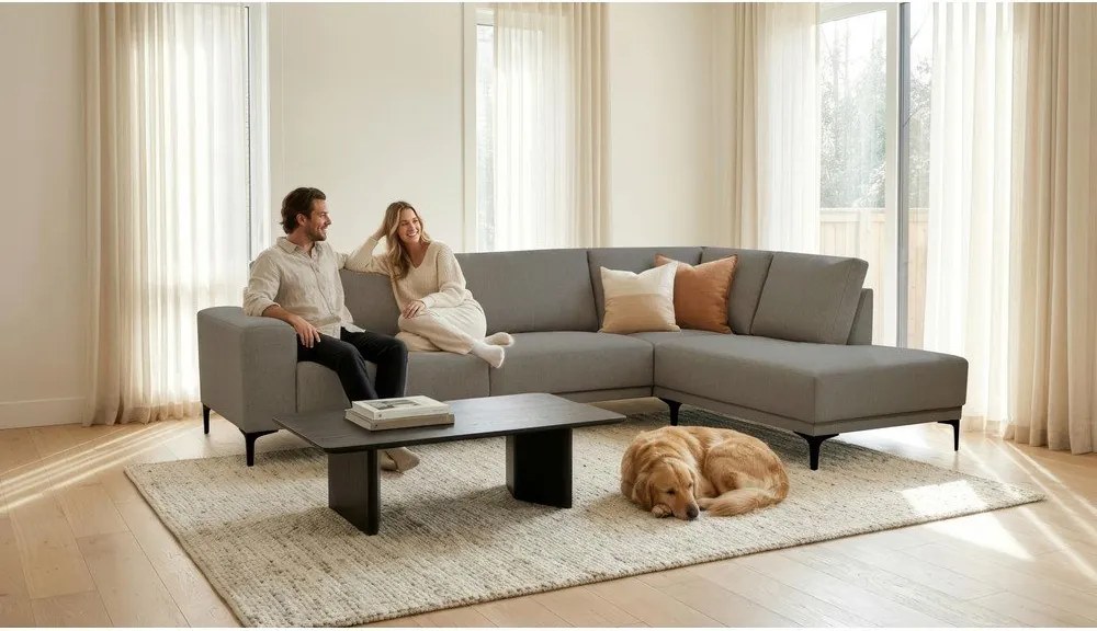 Szürke sarokkanapé (jobb oldali) Chile – Scandic