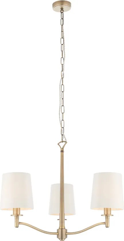 ENDON 73411 ORTONA Modern Csillár Antik Fehér, Antik Sárgaréz E14 IP20