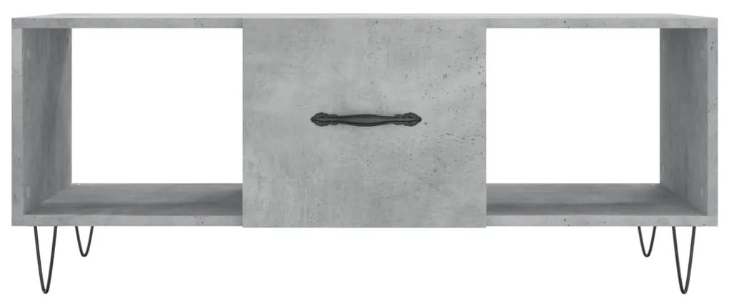 Betonszürke szerelt fa dohányzóasztal 102 x 50 x 40 cm