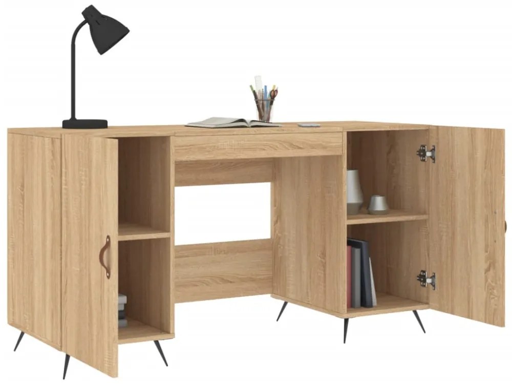 vidaXL sonoma tölgy színű szerelt fa íróasztal 140 x 50 x 75 cm