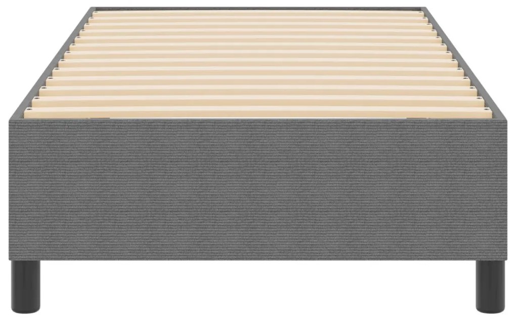 Boxspring Ágy Világosszürke 90x200 cm Bordás Szövet