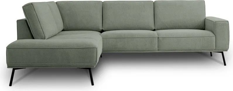 Zöld zsenília sarokkanapé (bal oldali-L alakú) Amsterdam – Scandic