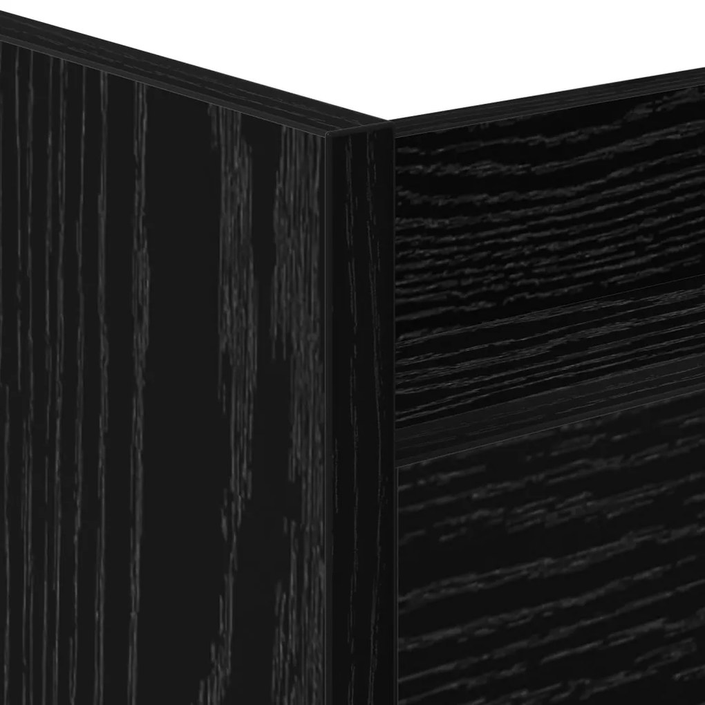 Keskeny Tároló Kocsi Fekete tölgy 60 x 22 x 80 cm Faanyag