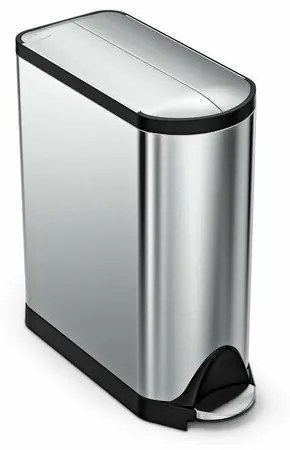 Simplehuman pedálos szemeteskosár szelektívhulladékhoz, 45 l, rozsdamentes acél, 45 l