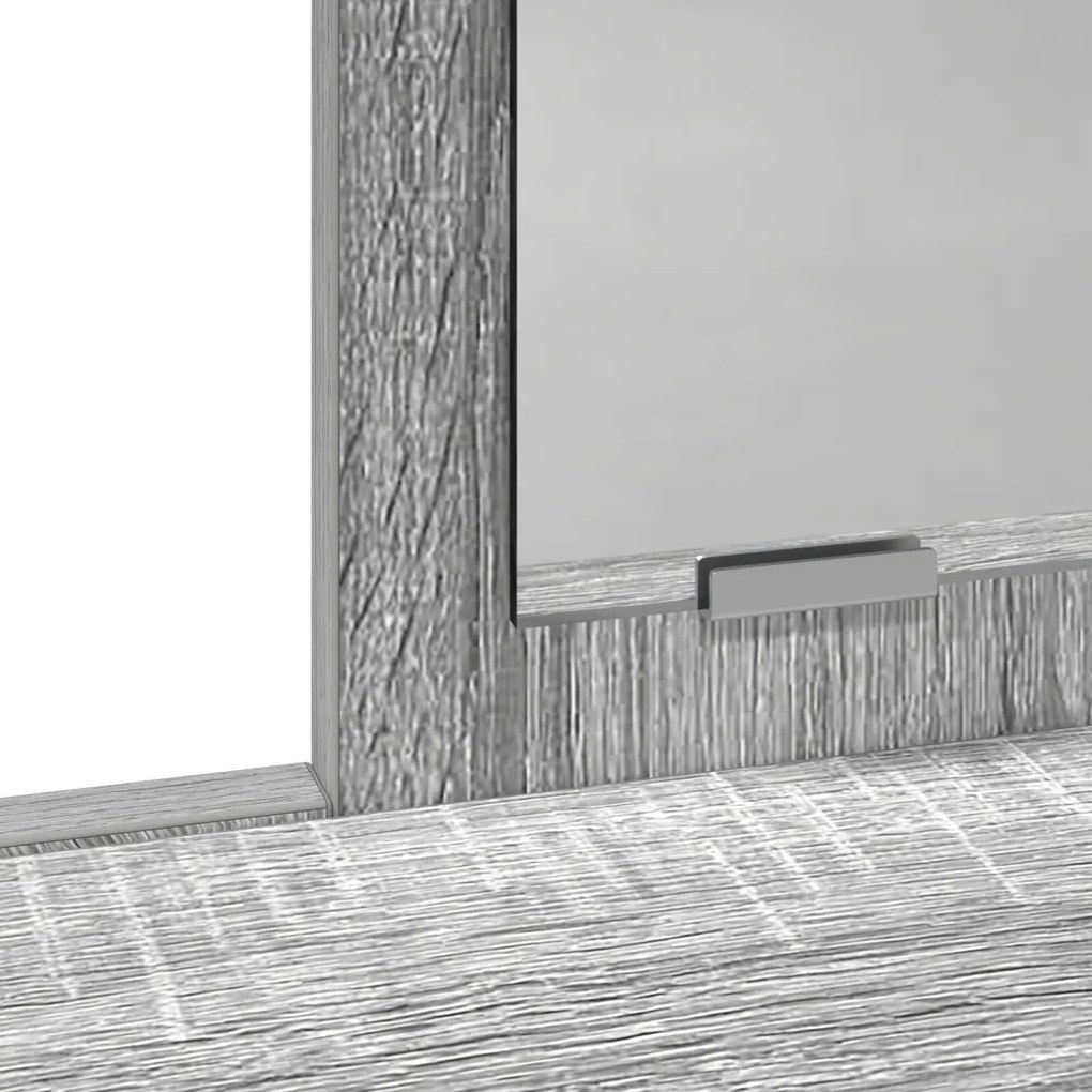 Öltöztetőasztal Fiókokkal Szürke Sonoma 100x41x140 cm