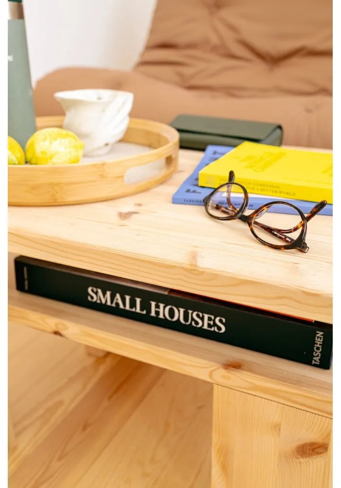 Natúr színű borovi fenyő dohányzóasztal 45x68 cm Japan – Karup Design