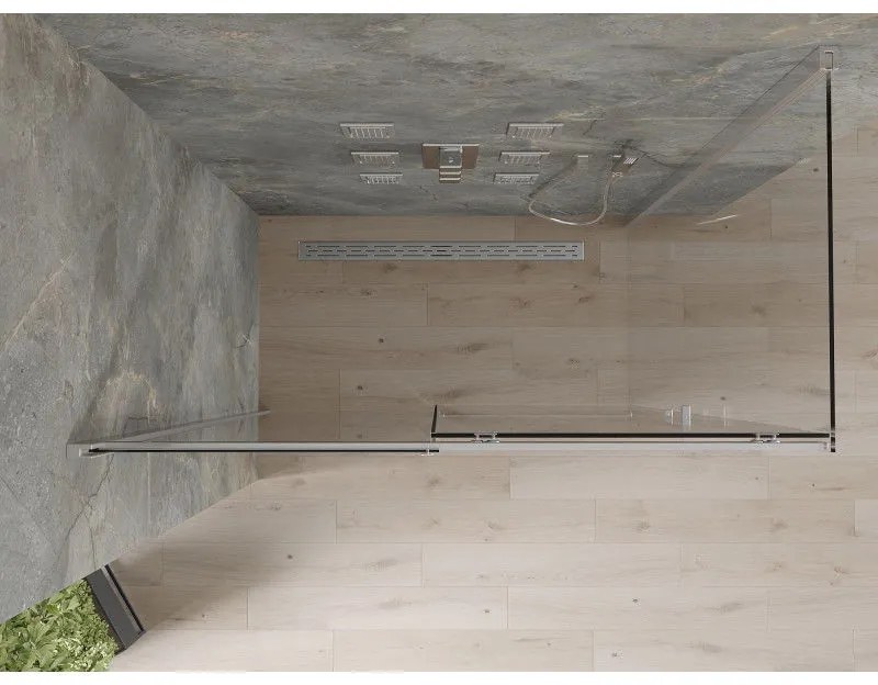 Mexen Omega zuhanykabin 160x90cm, 8mm üveg, króm profil-átlátszó üveg, 825-160-090-01-00